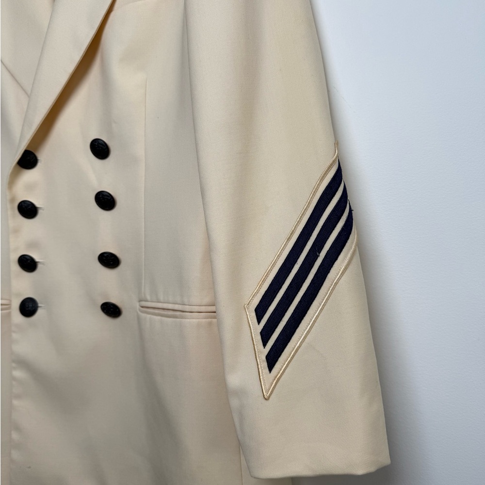 Ralph Lauren Made in Italy Ivory Double-Breasted Jacket Women’s Size 8 - Picture 4 of 13